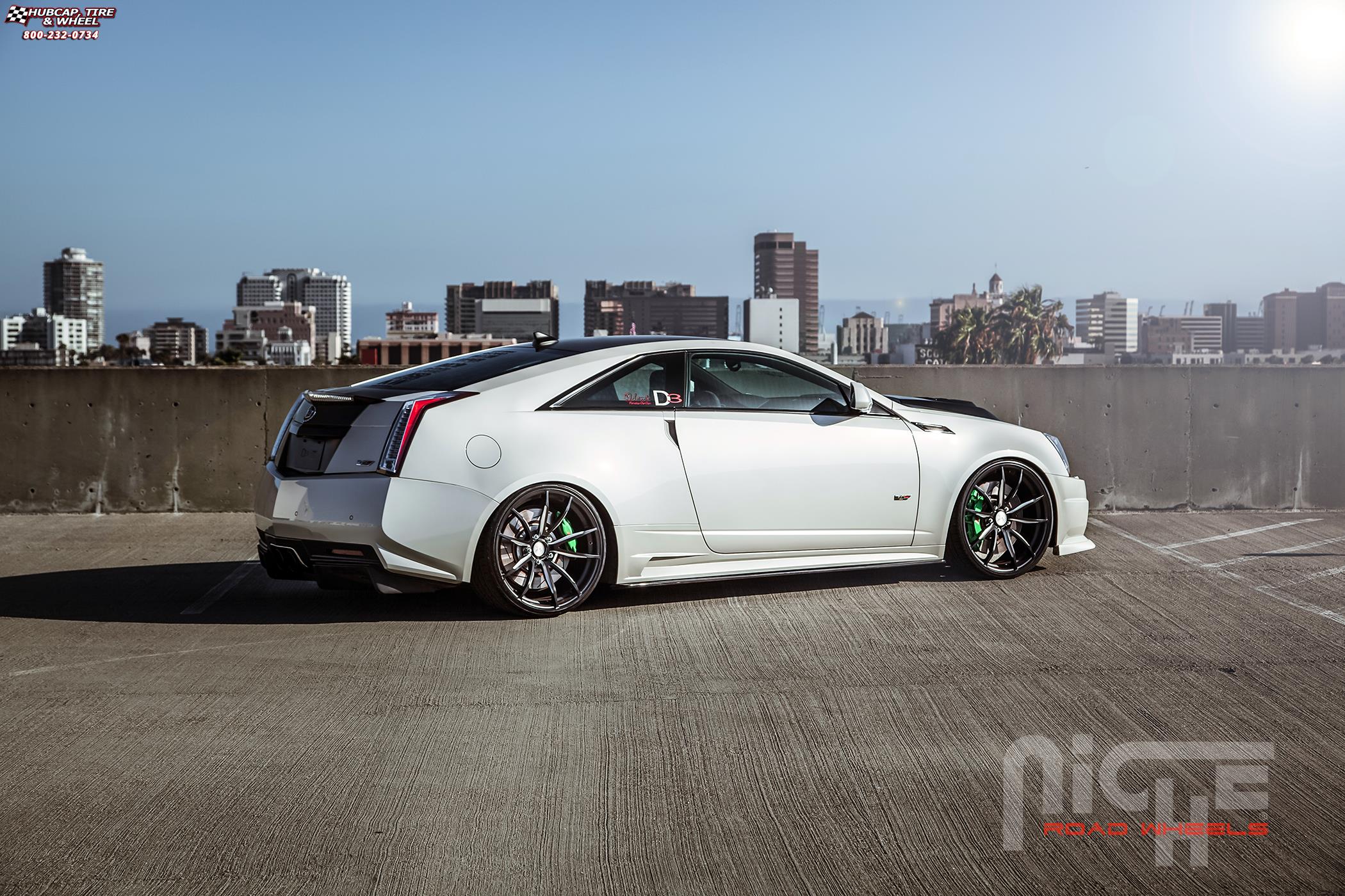 vehicle gallery/cadillac cts v d3 edition niche monza 20x9  Matte Black | Brushed Accents wheels and rims